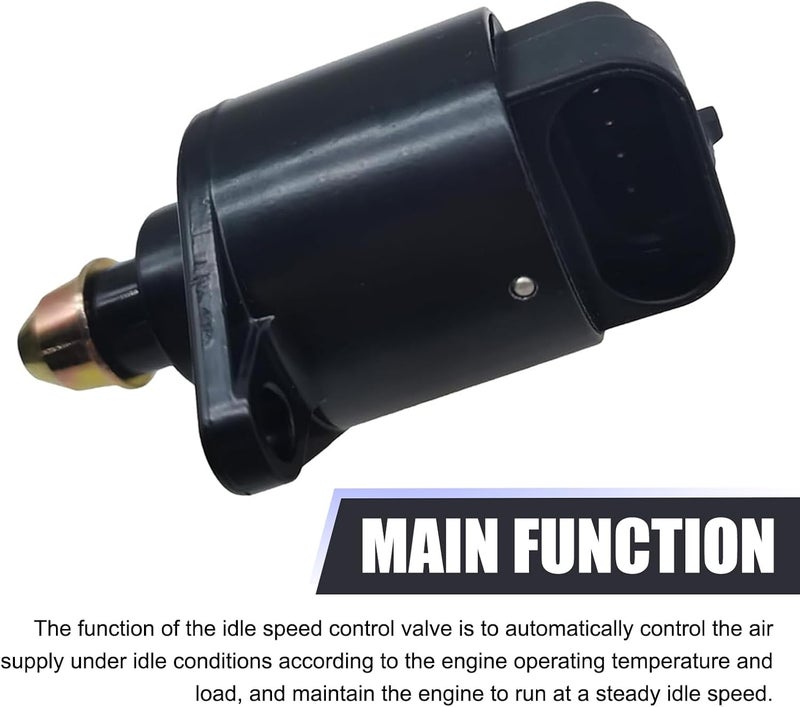 MLY 1 PC Idle Air Control Valve, Iac Valve for Stable Engine Operation,Replacement OEM #90380/10526/90325864, Compatible with King Kong (Black) - Image 3